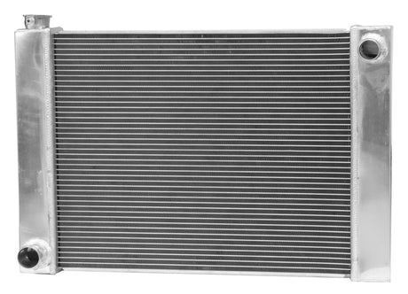 Proflow Radiator, Universal, Fabricated Aluminium Tanks, Natural, 24 in. Wide, 19.00in. High, 2.25 in. Thick, For Ford Side Inlet & outlets - PFERDU24F PFERDU24F