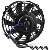 Proflow Electric Fan, Cooling Curved Black Single, 7 in. Diameter, Reversible, 800 cfm, Black, Plastic - PFERF070 PFERF070