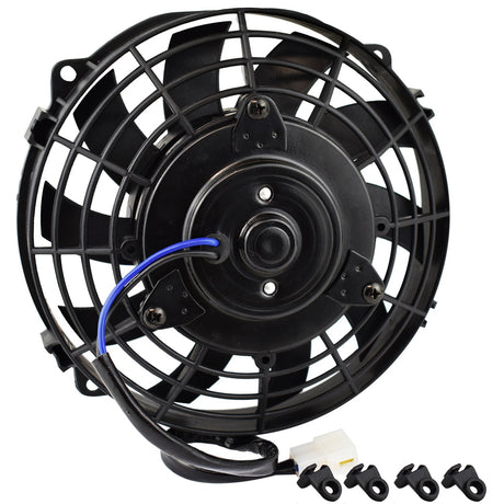 Proflow Electric Fan, Cooling Curved Black Single, 7 in. Diameter, Reversible, 800 cfm, Black, Plastic - PFERF070 PFERF070