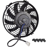 Proflow Electric Fan, Cooling Curved Black Single, 9 in. Diameter, Reversible, 825 cfm, Black, Plastic - PFERF090 PFERF090