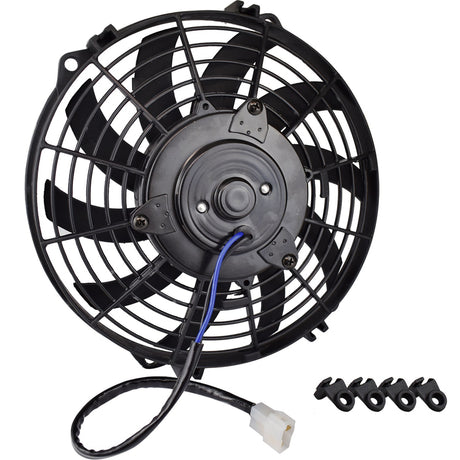 Proflow Electric Fan, Cooling Curved Black Single, 9 in. Diameter, Reversible, 825 cfm, Black, Plastic - PFERF090 PFERF090