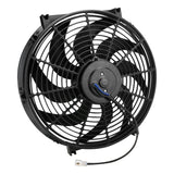 Proflow Electric Cooling Fan Kit, Curved Black, 14 in, 1650 CFM ,Reversible, with Fan Control, Thermostatic, 165- 180 and mounting hardware, kit - PFERF140