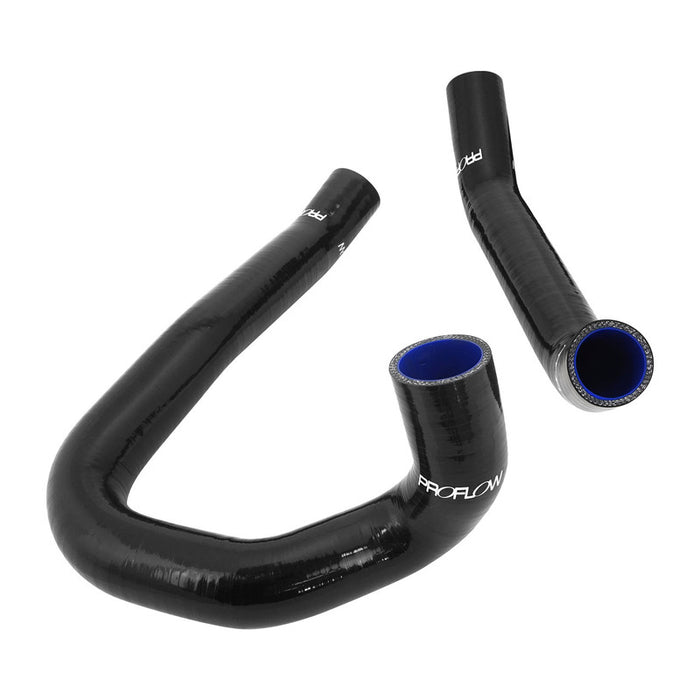 Proflow Radiator Hose Kit, Silicone, Black, For Holden Commodore VL 6 Cyl RB30 Turbo, Non Turbo, Pair - PFERHK111
