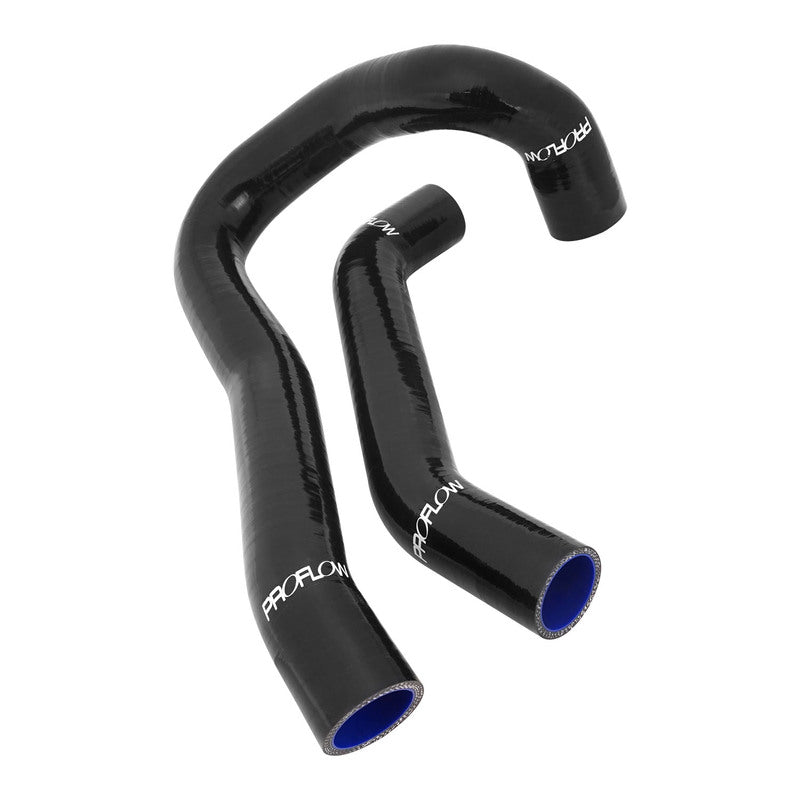 Proflow Radiator Hose Kit, Silicone, Black, 5mm wall, 4 ply, For Holden Commodore VL 6 Cyl RB30 Turbo, Non Turbo, Kit - PFERHK111 PFERHK111