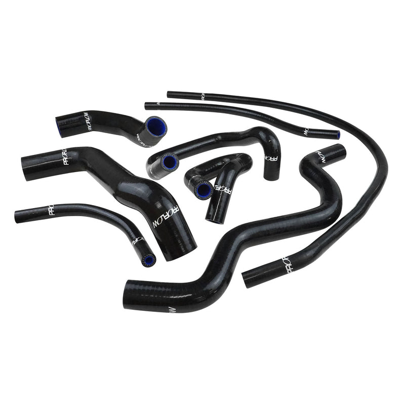 Proflow Radiator Hose Kit, Silicone, For Ford Falcon BA-FG, 6 Cyl Barra 4.0L, XR6 Turbo, Black, 5mm Wall, Kit - PFERHK307 PFERHK307