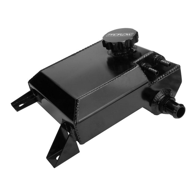 Proflow Coolant Overflow Expansion Tank, Recirculating, For Ford Falcon Barra, XR6 BA/BF/FG, Fabricated Aluminium, Black Anodised - PFEROBABK PFEROBABK