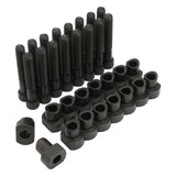 Proflow Pro 2024 Series, Large Body Roller Rockers, SB Ford 5.0 351W, Late Model 1.60 Ratio, 5/16 Bolt On Adjustable, Direct Fit, Aluminium 2024, Set - PFERRK-4114