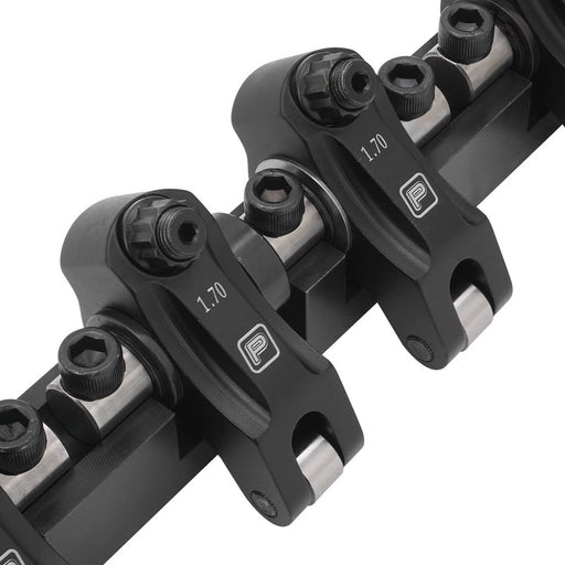 Proflow SuperMax Pro Series Shaft-Mount Rocker Arms, Chevrolet/Holden LS1, LS2, LS6 Gen III 1.7 Ratio, Suits Cathedral Port, Aluminium, Kit - PFERRK-7000