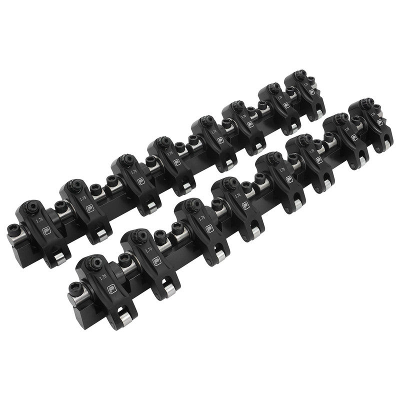 Proflow SuperMax Pro Series Shaft-Mount Rocker Arms, Chevrolet/Holden LS1, LS2, LS6 Gen III 1.7 Ratio, Suits Cathedral Port, Aluminium, Kit - PFERRK-7000 PFERRK-7000