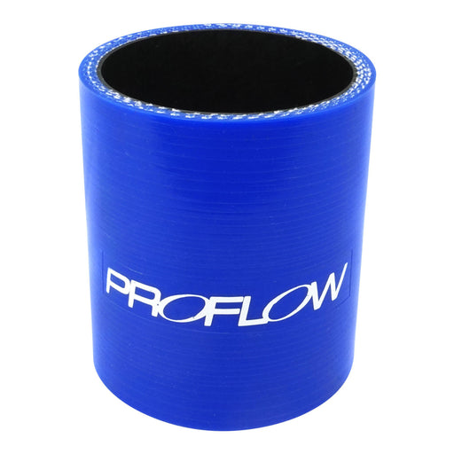 Proflow Hose Tubing Air intake, Silicone, Straight, 4.00'', Blue - PFES101-400 PFES101-400
