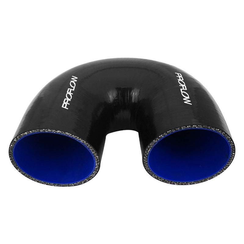 Proflow Hose Tubing Air intake, Silicone, Coupler, 4.00in. 180 Degree Elbow, Black - PFES106-400B