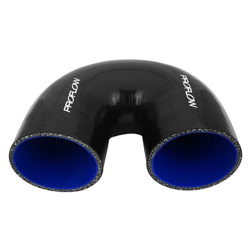 Proflow Hose Tubing Air intake, Silicone, Coupler, 4.00in. 180 Degree Elbow, Black - PFES106-400B