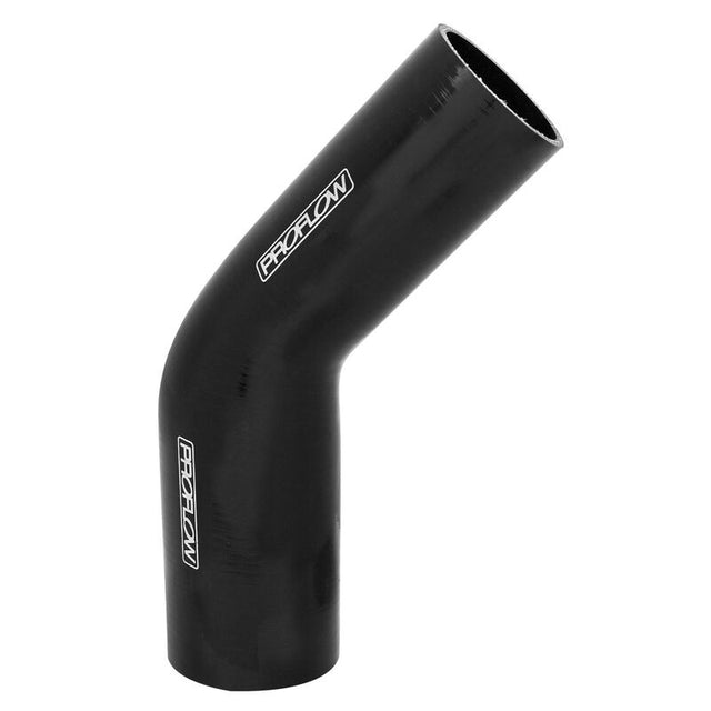 Proflow Hose Tubing Air intake, Silicone, Reducer, 4.00in. - 5.00in. 45 Degree Elbow, Black - PFES202-400-500B PFES202-400-500B