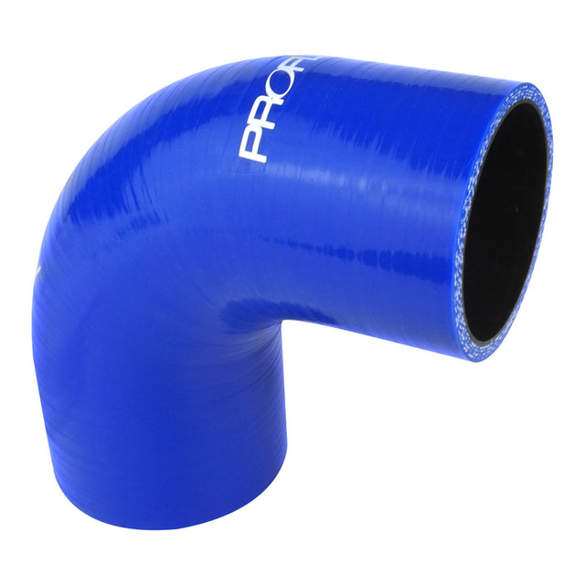 Proflow Hose Tubing Air intake, Silicone, Reducer, 3.00in. - 4.00in. 90 Degree Elbow, Blue - PFES203-300-400 PFES203-300-400