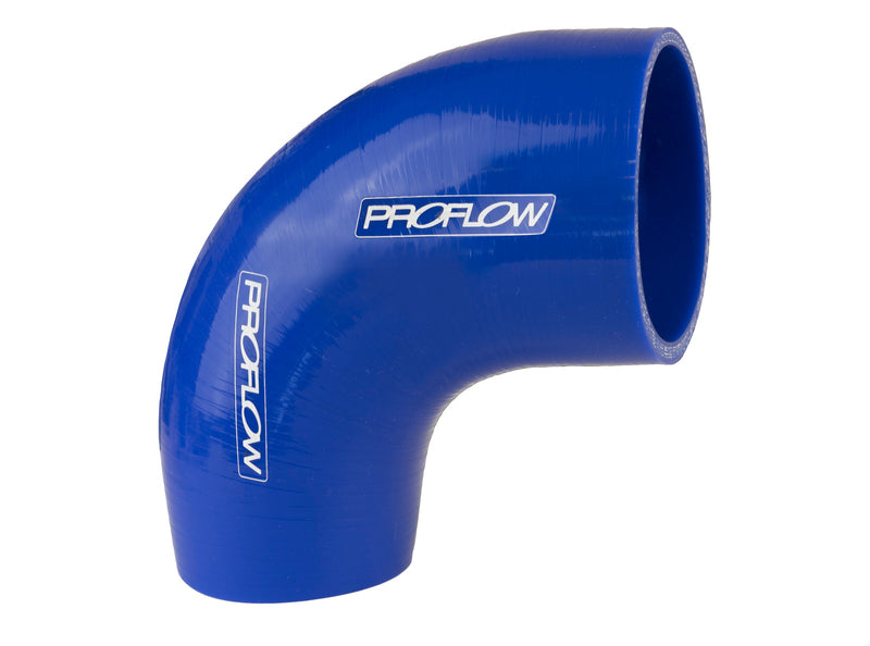 Proflow Hose Tubing Air intake, Silicone, Reducer, 3.50in. - 4.00in. 90 Degree Elbow, Blue - PFES203-350-400 PFES203-350-400