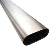 Proflow Oval Exhaust Tubing, Straight, 3.50'' Nominal Diameter, 110x50mm, Stainless Steel, 1 meter Length - PFESS-OVT312