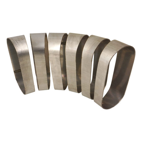 Proflow Pie Cut Oval Tubing Stainless Steel, 3 Diameter 40mm x 96mm vertical cut 15 degree, 6 pcs set - PFESS-PC300-V PFESS-PC300-V