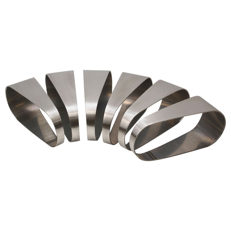 Proflow Pie Cut Oval Tubing Stainless Steel cut 3.5 in, 50mmx110mm horizontal cut 15 degree, 6 pcs set - PFESS-PC312-H PFESS-PC312-H