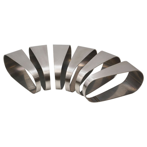 Proflow Pie Cut Oval Tubing Stainless Steel cut 3.5 in, 50mmx110mm horizontal cut 15 degree, 6 pcs set - PFESS-PC312-H PFESS-PC312-H