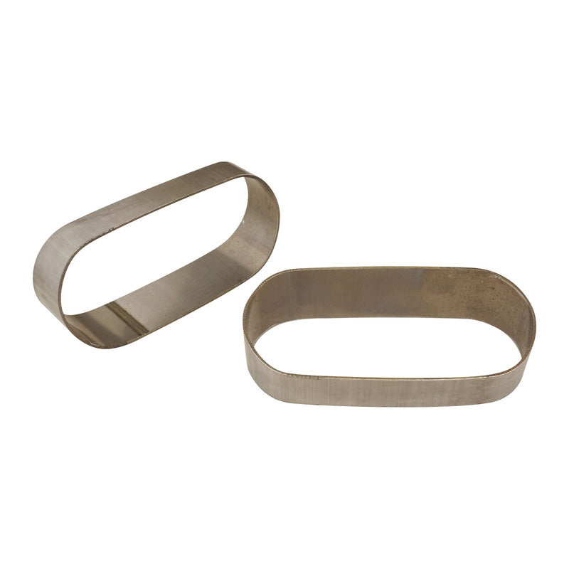 Proflow Pie Cut Oval Tubing Stainless Steel cut 4, 63mmx125mm vertical cut 15 degree, 6 pcs set - PFESS-PC400-V