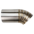 Proflow Pie Cut Welded, 304 Stainless Steel, Turbo Dump Pipe Tip, 3.00'', 27 Degree Angle, 120mm Leg Length - PFESS-PCDUMP300-27 PFESS-PCDUMP300-27