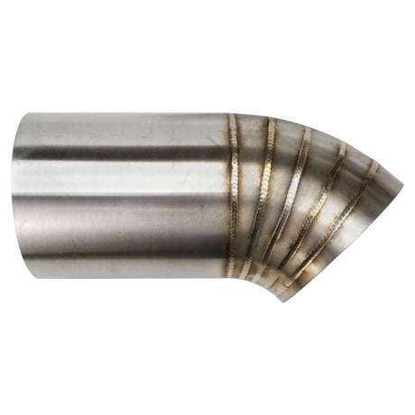 Proflow Pie Cut Welded, 304 Stainless Steel, Turbo Dump Pipe Tip, 3.00'', 27 Degree Angle, 120mm Leg Length - PFESS-PCDUMP300-27 PFESS-PCDUMP300-27