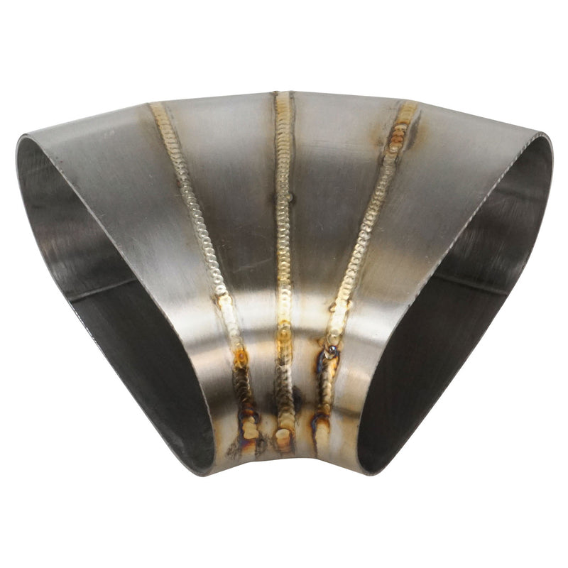 Proflow Pie Cut Welded Oval Tube Horizontal 304 Stainless Steel, 3.0 in. 60 deg - PFESS-PCHW300-60