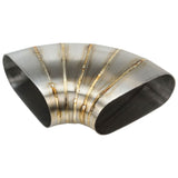 Proflow Pie Cut Welded Oval Tube Horizontal 304 Stainless Steel, 3.0 in. 90 deg - PFESS-PCHW300-90 PFESS-PCHW300-90