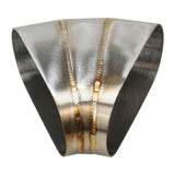 Proflow Pie Cut Welded Oval Tube Horizontal 304 Stainless Steel, 3.5 in. 45 deg - PFESS-PCHW350-45