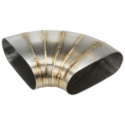 Proflow Pie Cut Welded Oval Tube Horizontal 304 Stainless Steel, 3.5 in. 90 deg - PFESS-PCHW350-90 PFESS-PCHW350-90