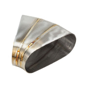 Proflow Pie Cut Welded Oval Tube Horizontal 304 Stainless Steel, 4.0 in. 45 deg - PFESS-PCHW400-45 PFESS-PCHW400-45