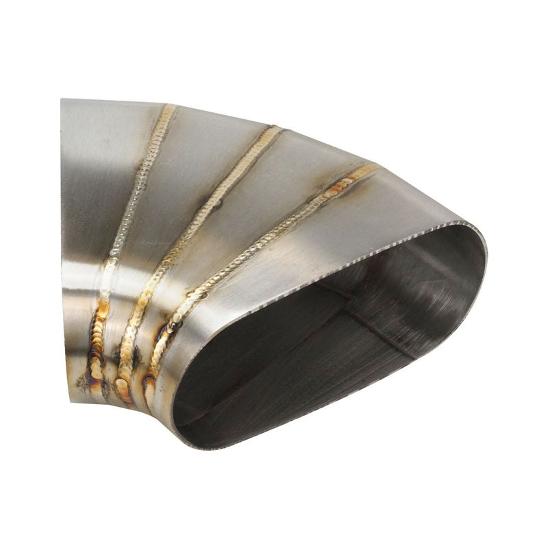 Proflow Pie Cut Welded Oval Tube Horizontal 304 Stainless Steel, 4.0 in. 60 deg - PFESS-PCHW400-60 PFESS-PCHW400-60