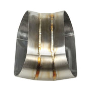 Proflow Pie Cut Welded Oval Tube Vertical 304 Stainless Steel, 3.0 in. 45 deg - PFESS-PCVW300-45