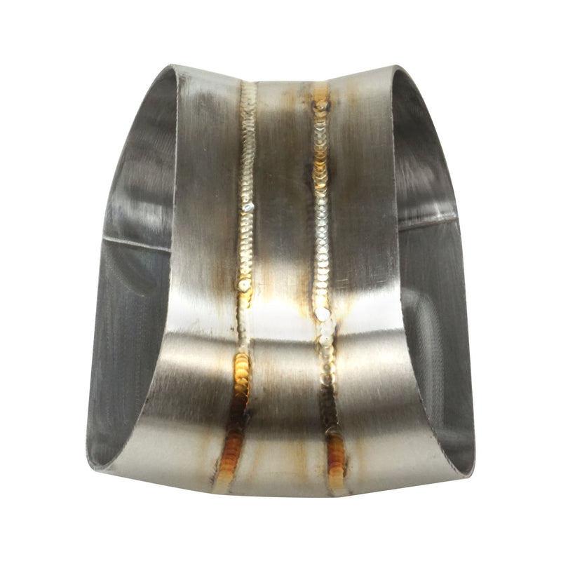 Proflow Pie Cut Welded Oval Tube Vertical 304 Stainless Steel, 3.0 in. 45 deg - PFESS-PCVW300-45