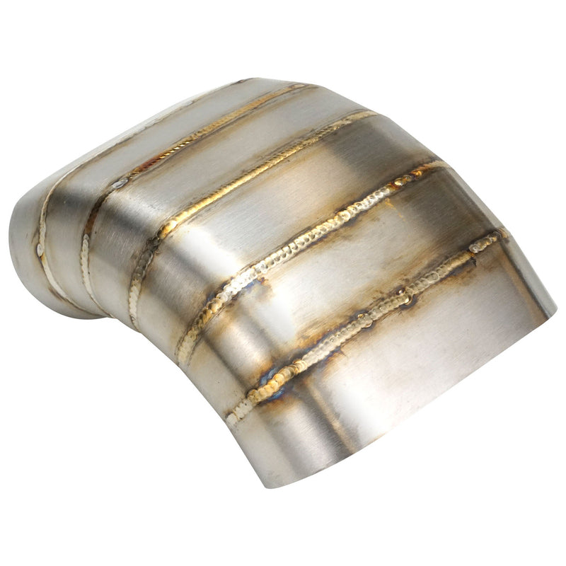 Proflow Pie Cut Welded Oval Tube Vertical 304 Stainless Steel, 3.5 in. 90 deg - PFESS-PCVW350-90