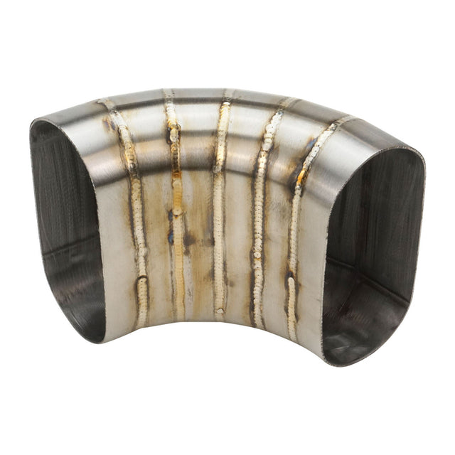 Proflow Pie Cut Welded Oval Tube Vertical 304 Stainless Steel, 4.0 in. 90 deg - PFESS-PCVW400-90 PFESS-PCVW400-90
