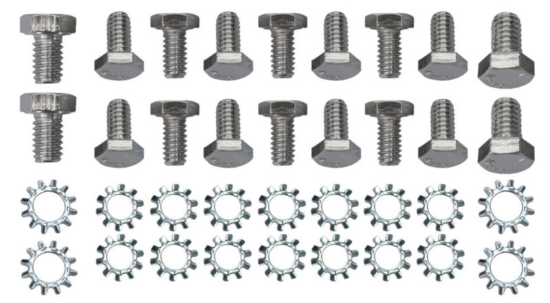 Proflow Oil Pan Bolt Kit Stainless Steel SB Chevrolet, Oldsmobile V8, 18 Piece Set - PFESS-R0006 PFESS-R0006