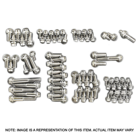 Proflow Engine Bolts, Stainless Steel, 12 point, Big Block For Chevrolet, Kit - PFESSF534 PFESSF534