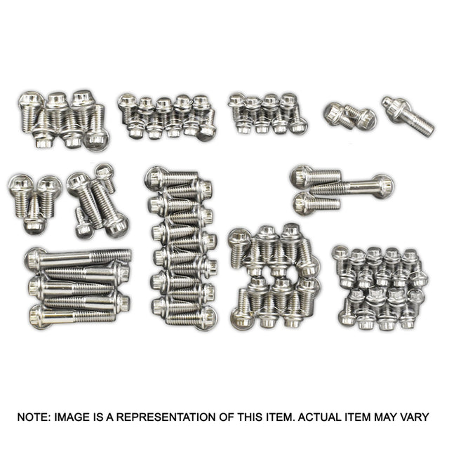Proflow Engine Bolts, Stainless Steel, 12 point, Big Block For Chevrolet, Kit - PFESSF534 PFESSF534