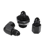 Proflow Pressure Gauge Installation Kit, Stainless Braided Black, GM For Holden Commodore LS Engines w/ 72 in. AN4 Hose - PFESSH-3LS72