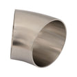 Proflow Stainless Steel Tubing, Exhaust, SS304, 2.00 in., 45 Degree Elbow, Short Turn No Leg, 1.5mm Wall - PFESSP102-200ST PFESSP102-200ST
