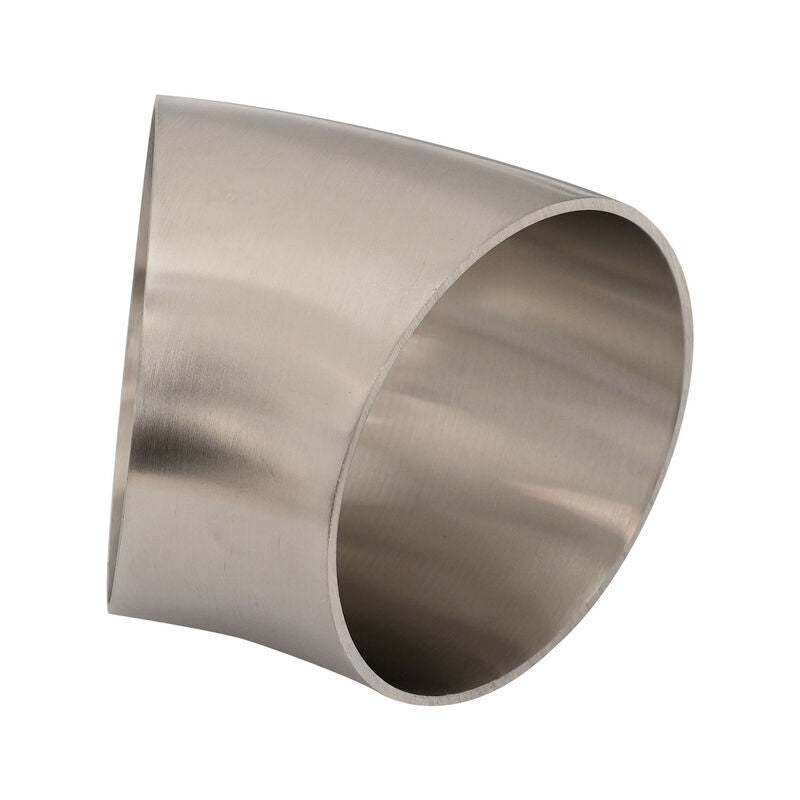 Proflow Stainless Steel Tubing, Exhaust, SS304, 3.50 in., 45 Degree Elbow, Short Turn No Leg, 1.5mm Wall - PFESSP102-350ST PFESSP102-350ST