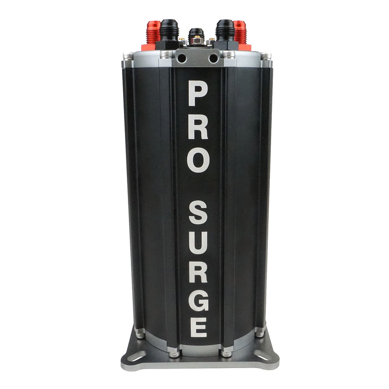 Proflow Pro-Surge Tank, Fuel Pump System, Aluminium, Black, with Dual 340 LPH Fuel Pumps, Electric, 1.5L Capacity - PFEST40008