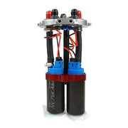 Proflow Pro-Surge Tank, Fuel Pump System, Aluminium, Black, with Dual 340 LPH Fuel Pumps, Electric, 1.5L Capacity - PFEST40008