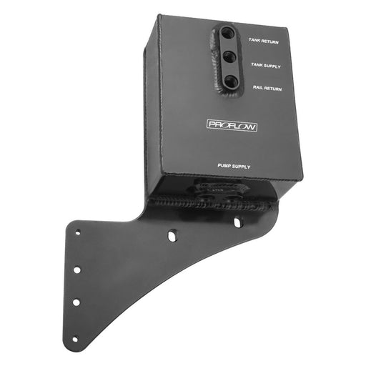 Proflow Fuel Surge Tank V2, Undercar, For Ford Falcon BA/BF/FG XR6 Turbo, XR8, 2.0L, Aluminium, Black Anodised - PFEST9BK PFEST9BK