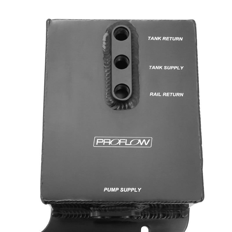 Proflow Fuel Surge Tank V2, Undercar, For Ford Falcon BA/BF/FG XR6 Turbo, XR8, 2.0L, Aluminium, Black Anodised - PFEST9BK