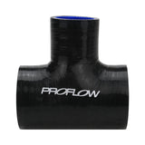 Proflow Hose Tubing, Silicone, T-Hose, 2.50'' x 1.50'' Side Leg, 102x45mm, Black - PFESTH150-250B