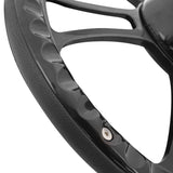 Proflow Billet 3 Slot Curved Steering Wheel,14'' Black Leather/Black Leather, Universal Fit, Steering Wheel ,Adaptor, Horn Button, 2 inch Dish, Kit - PFESTW-KIT3-BK