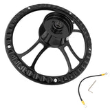 Proflow Billet 3 Slot Curved Steering Wheel,14'' Black Leather/Black Leather, Universal Fit, Steering Wheel ,Adaptor, Horn Button, 2 inch Dish, Kit - PFESTW-KIT3-BK