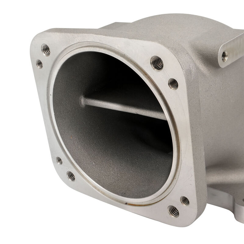 Proflow EFI Throttle Body Intake Elbow 95mm, Universal or LS To 4150 Square Bore, Cast Aluminium, Natural - PFETBE95